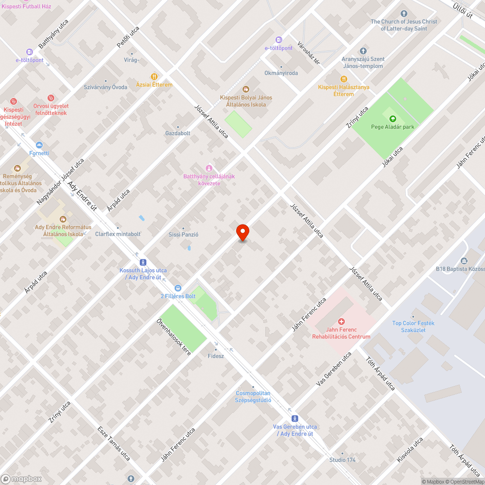 Elhagyott autó bejelentés helye