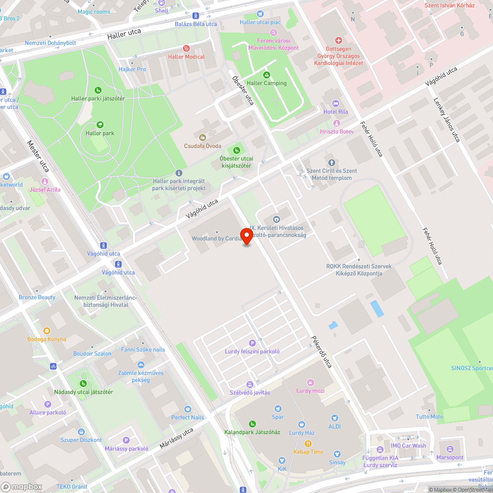 Elhagyott autó bejelentés helye