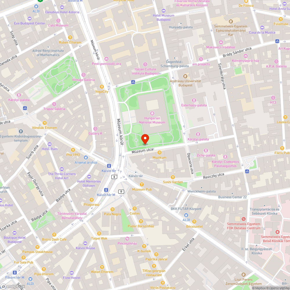 Múzeum utcai járdánparkolás - vol 100 bejelentés helye