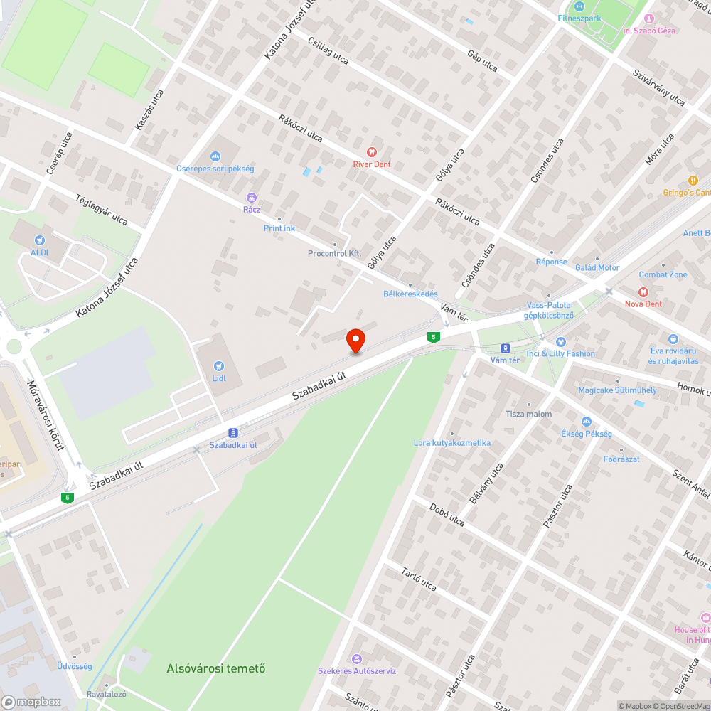 Hullámos kerékpárút bejelentés helye