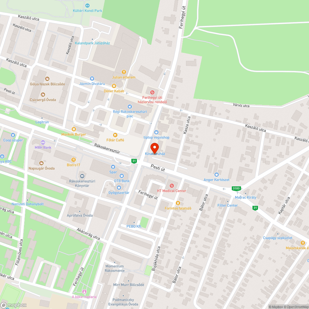 Eldobált szemét bejelentés helye