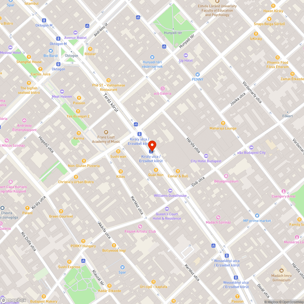 Nehezített gyalogos átkelés bejelentés helye