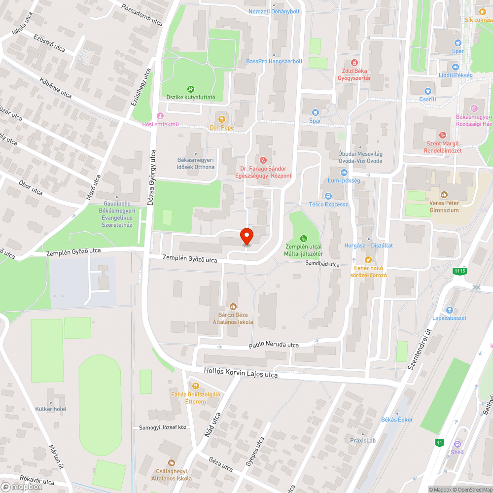 Megdőlt poller bejelentés helye