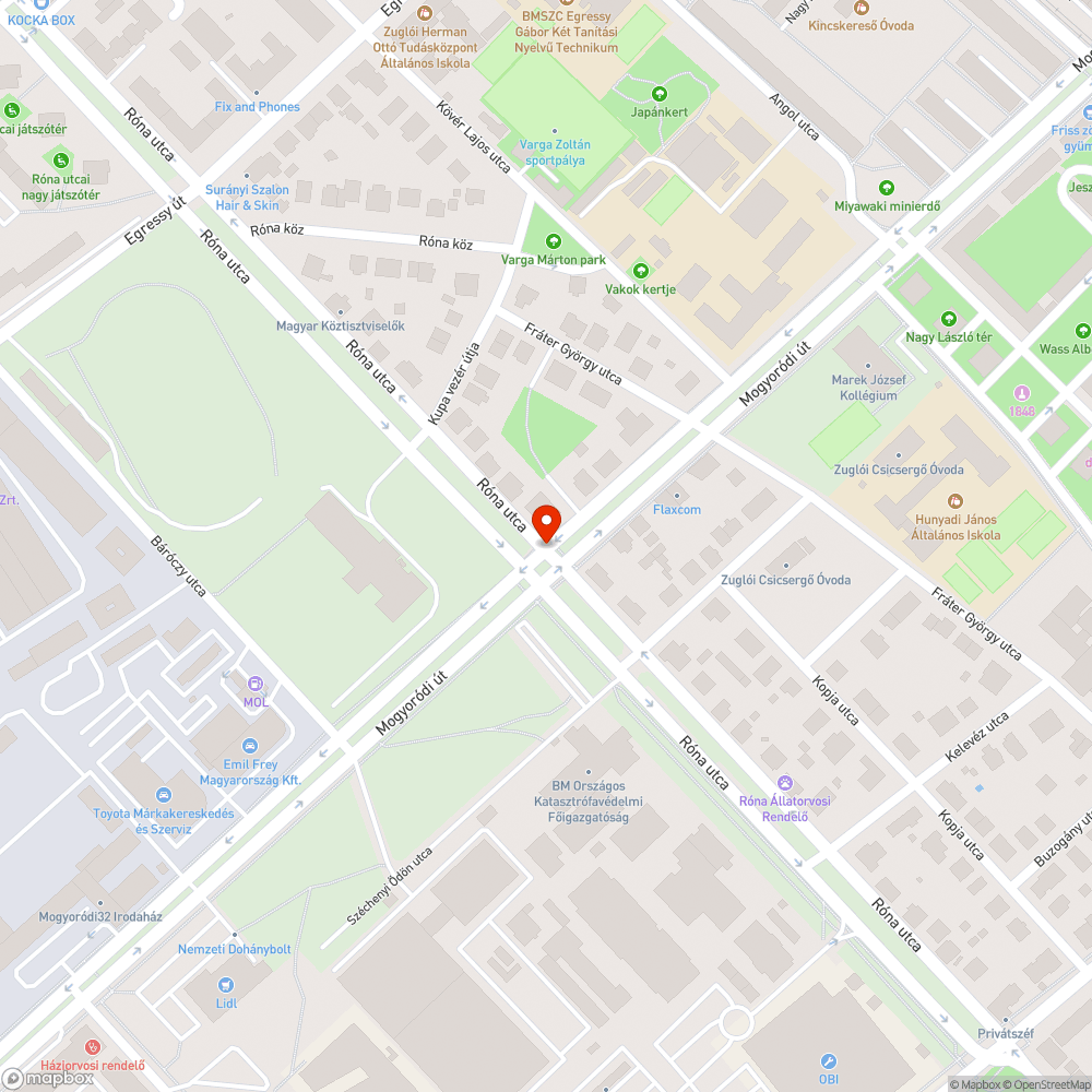 Lekopott gyalogos átkelő felfestés bejelentés helye