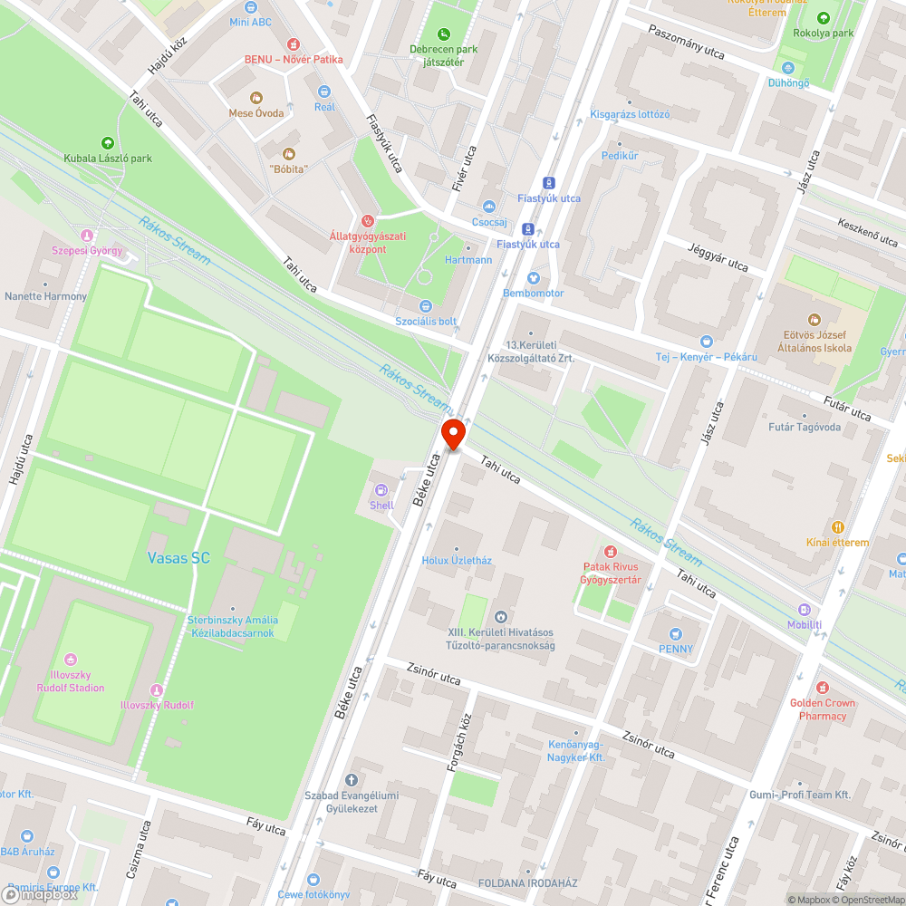 Gyalogátkelőhelyek hiánya a Béke utcában bejelentés helye