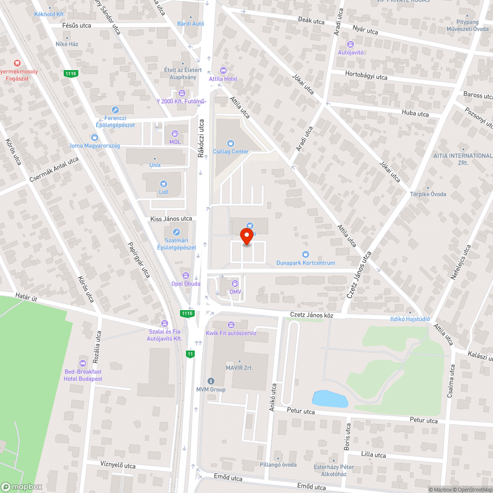 Sötét az ALDI parkoló bejelentés helye