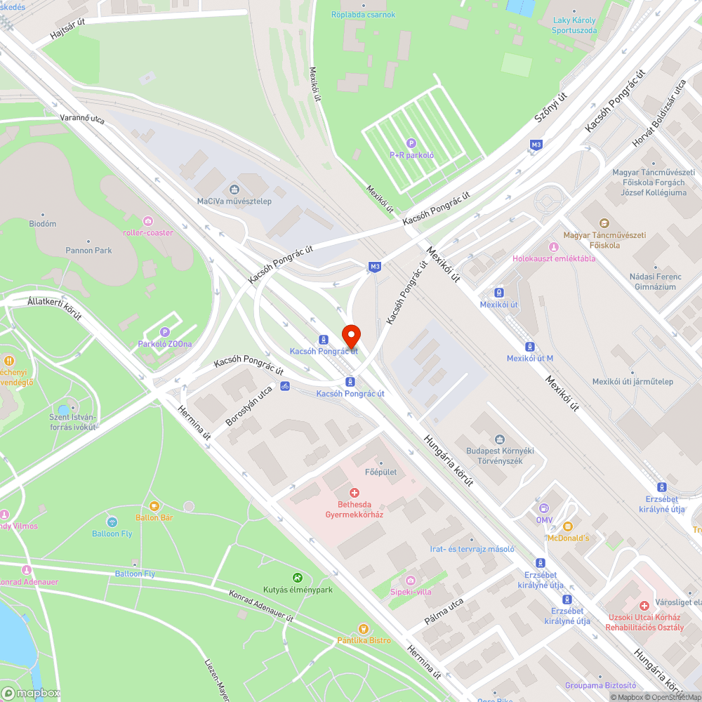 Kiégett lámpa bejelentés helye