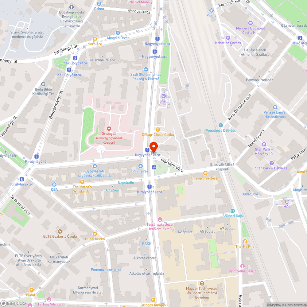 Kiégett lámpa bejelentés helye