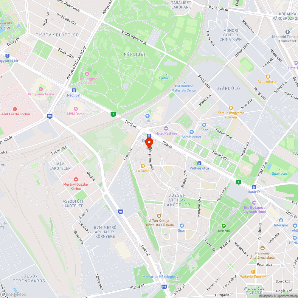 Szeméthalom a Dési Huber utcában bejelentés helye