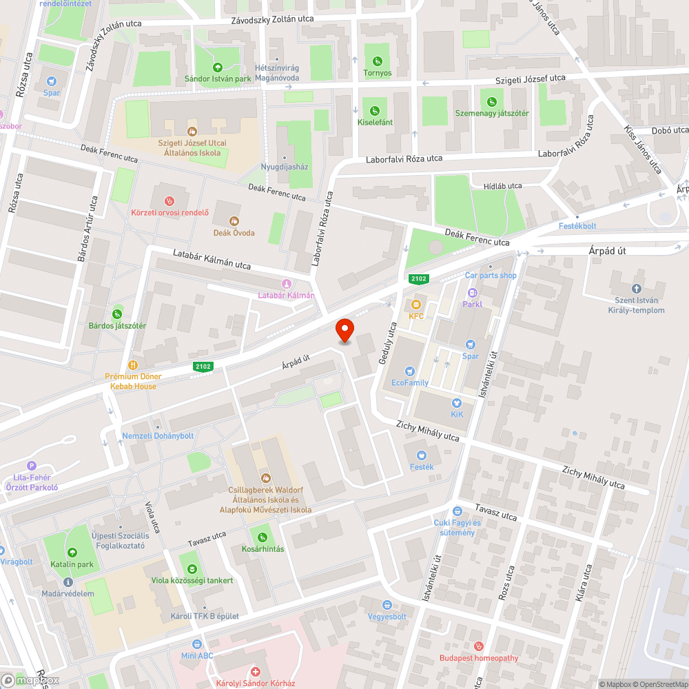 Elhagyott Opel bejelentés helye