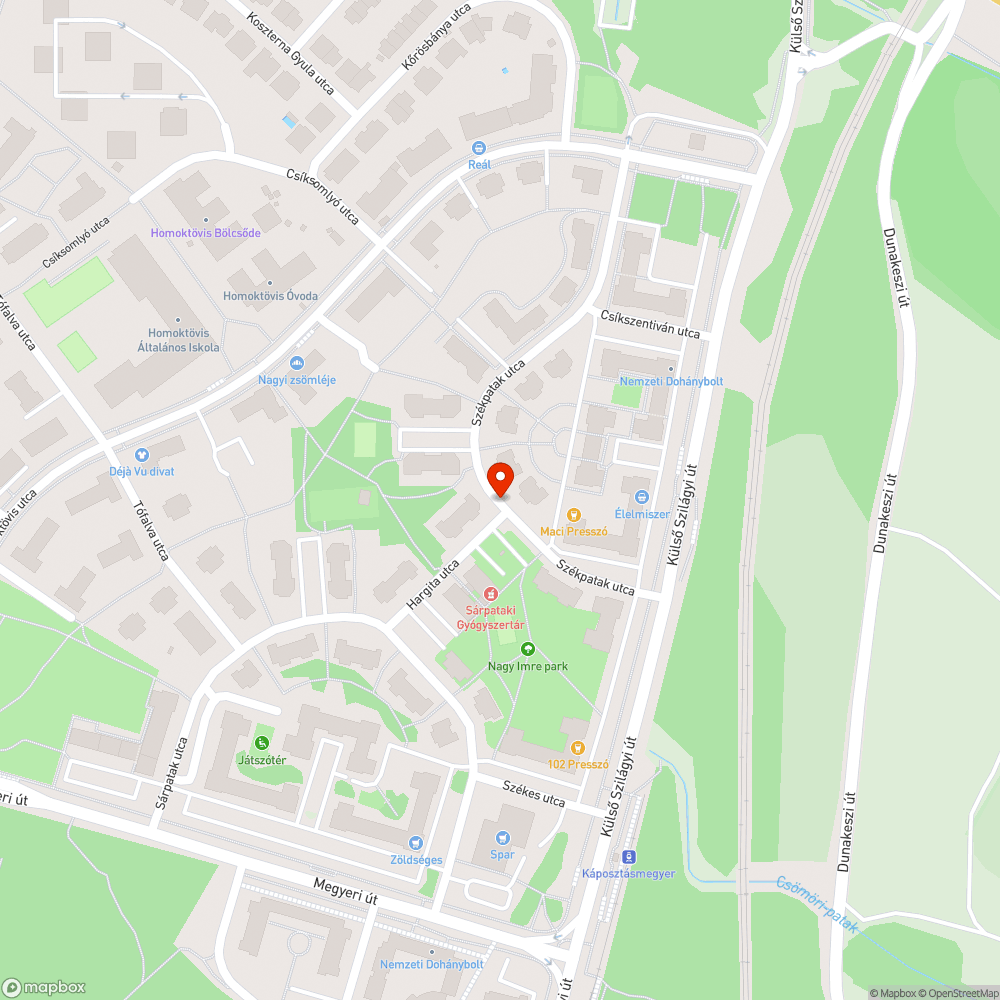 Szemèt az utcasarkon bejelentés helye