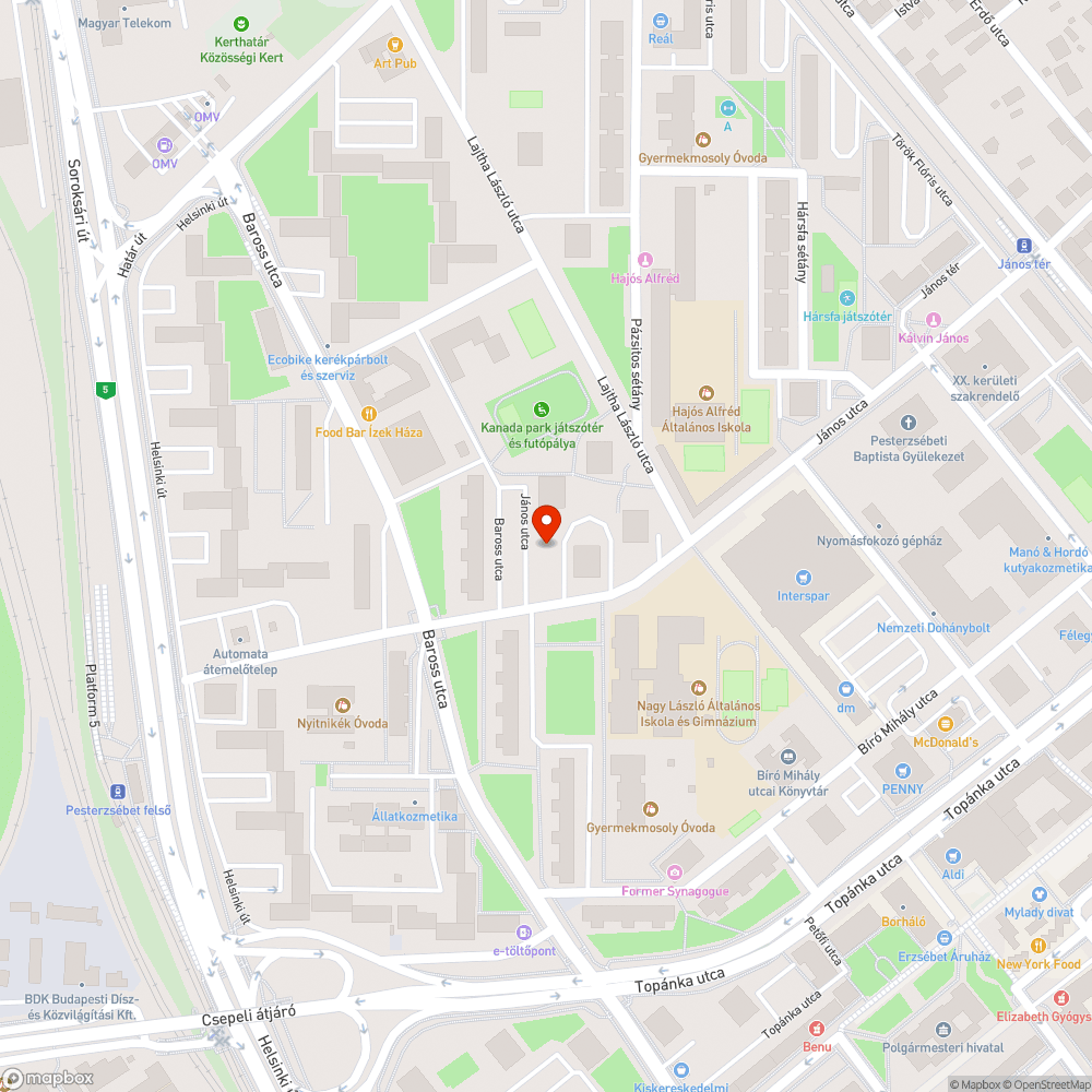 Sérült pad bejelentés helye