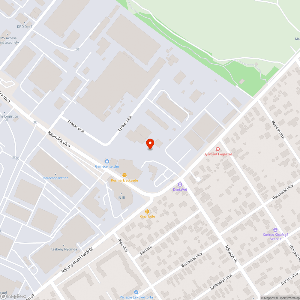 Két roncs bejelentés helye