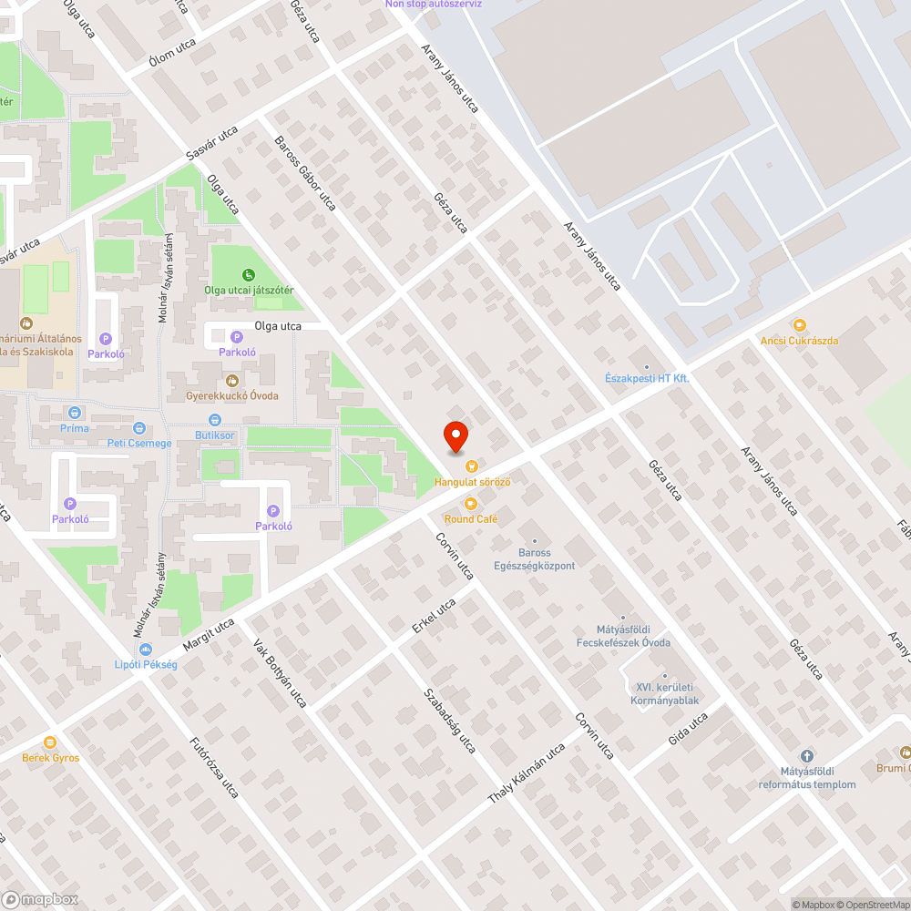 Elhagyott autók a szerviz környékén bejelentés helye