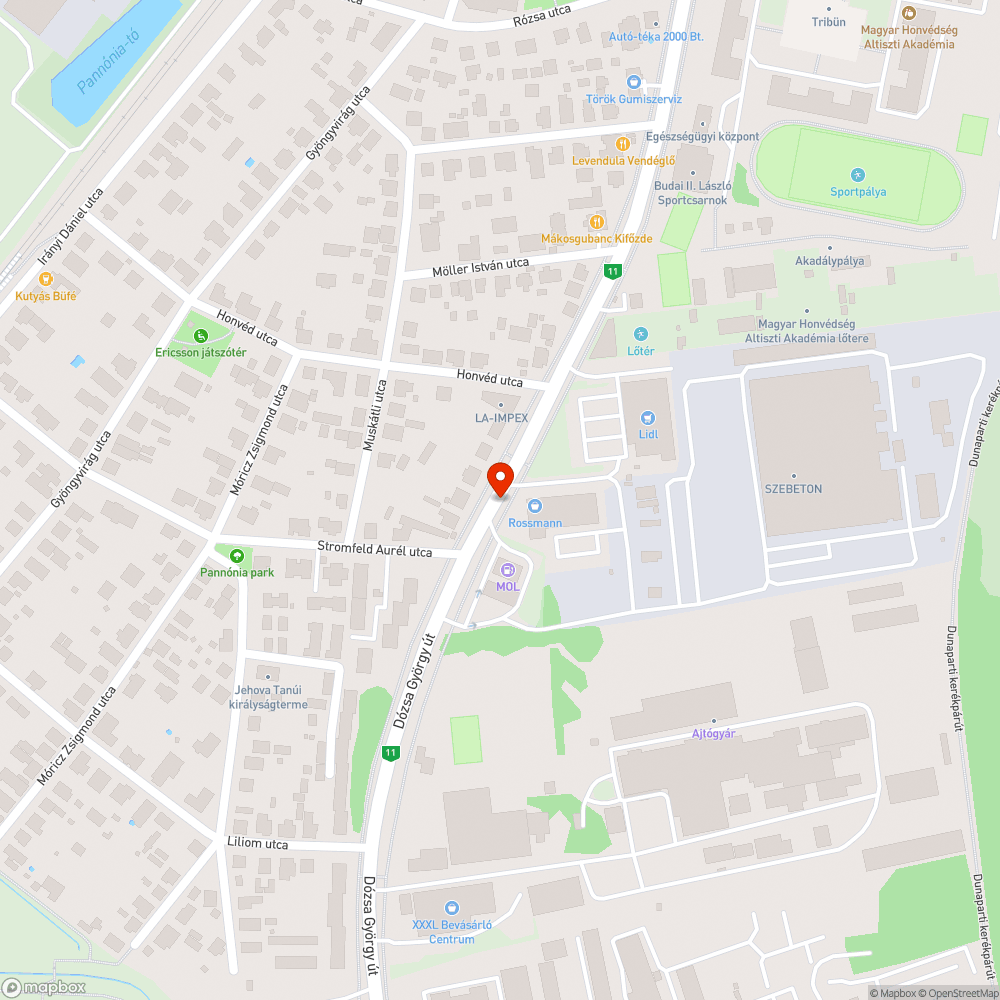 (Gyalog- és) kerékpárút bejelentés helye