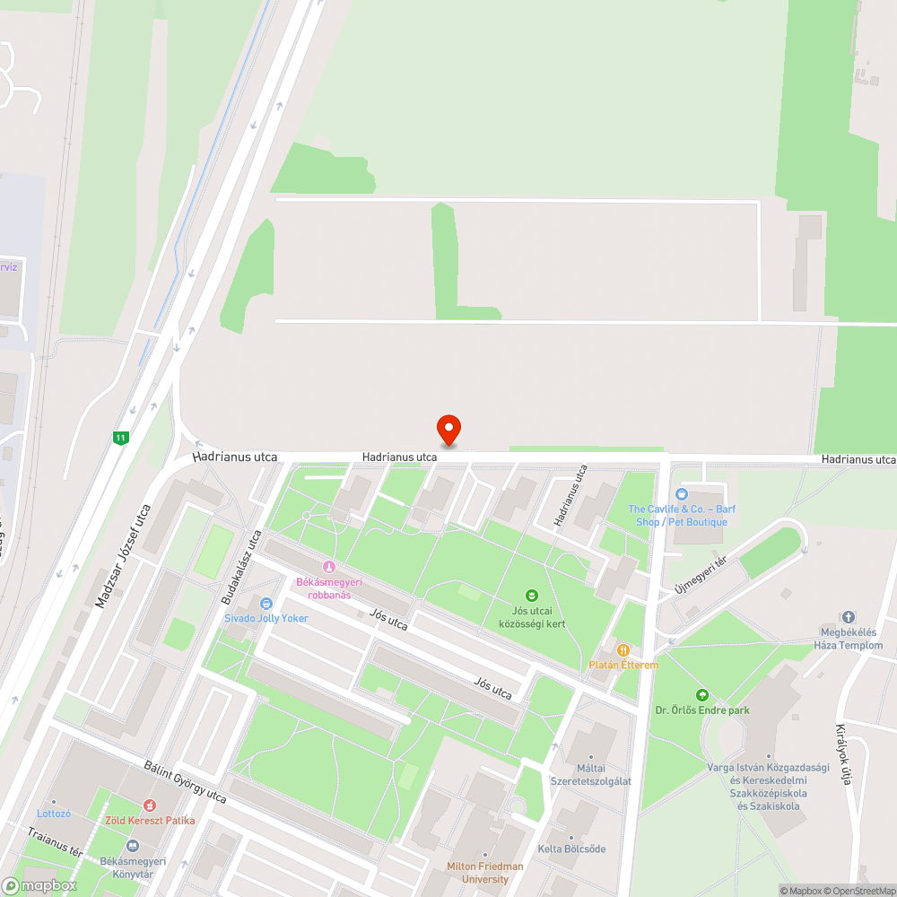 Hadrianus utca Akadálymentessége bejelentés helye