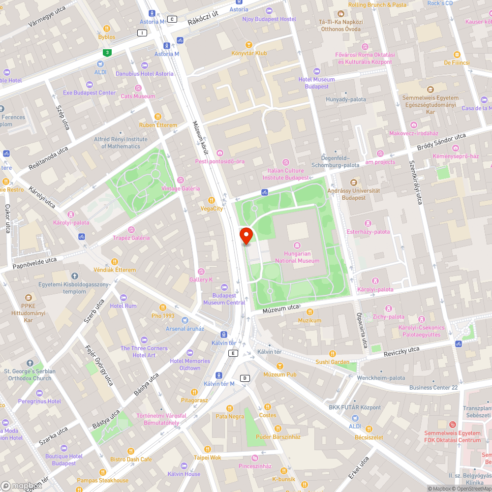 Nemzeti Múzeum bejelentés helye