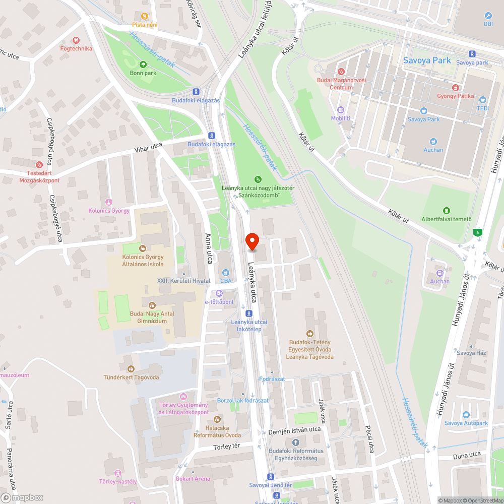 Üres tábla bejelentés helye