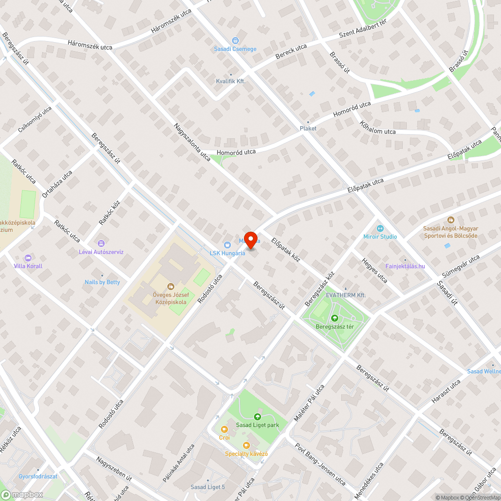 Előpatak utca 70-82. zöldön parkolás bejelentés helye