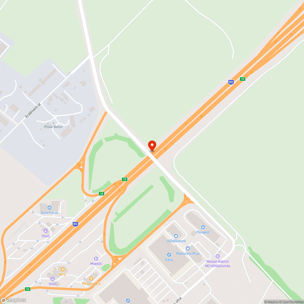 Toldozott-foldozott kátyús, hepehupás út bejelentés helye