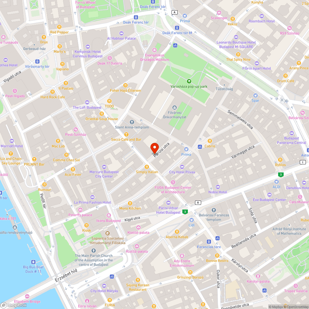 Párizsi utca merre járható? bejelentés helye