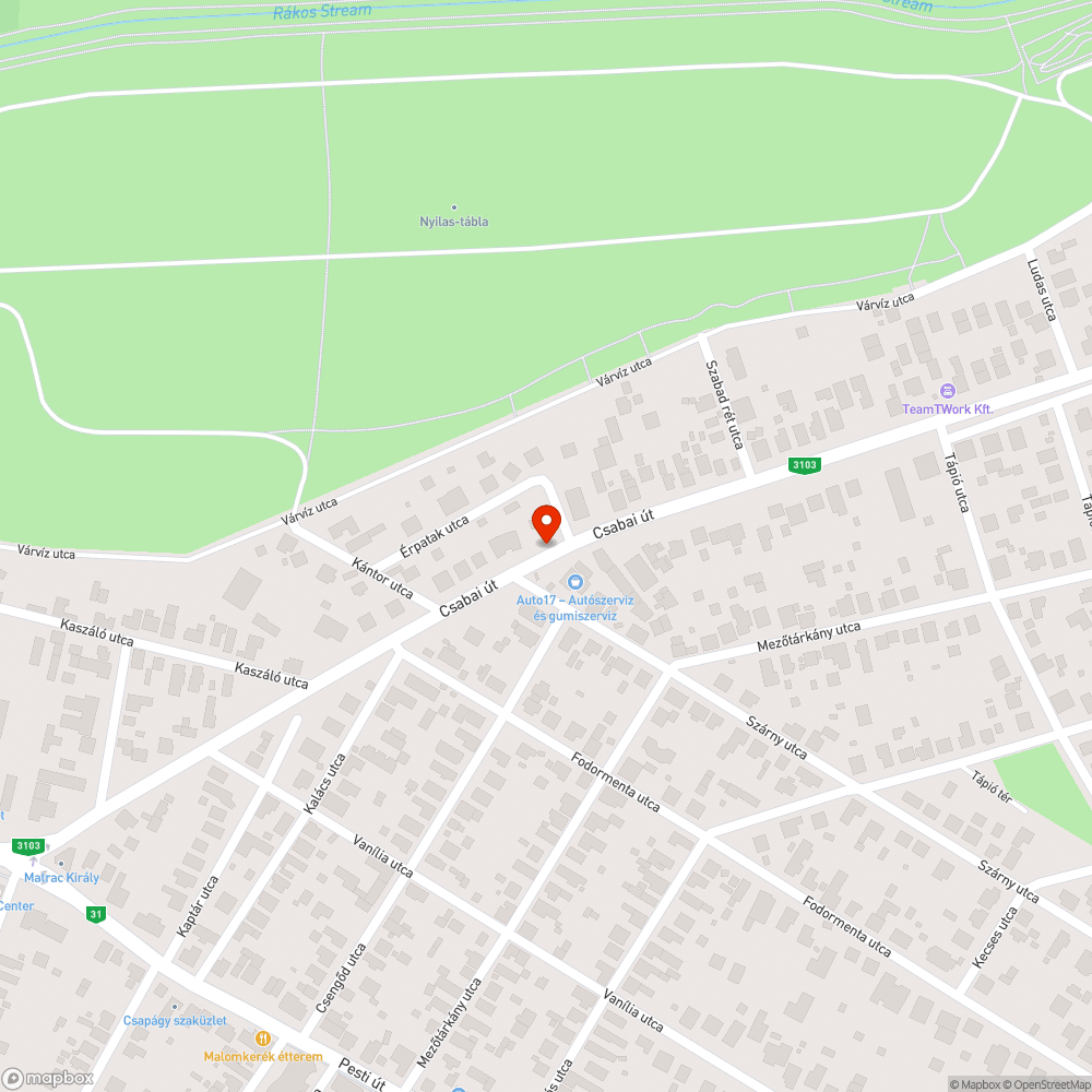 Zebra hiány bejelentés helye