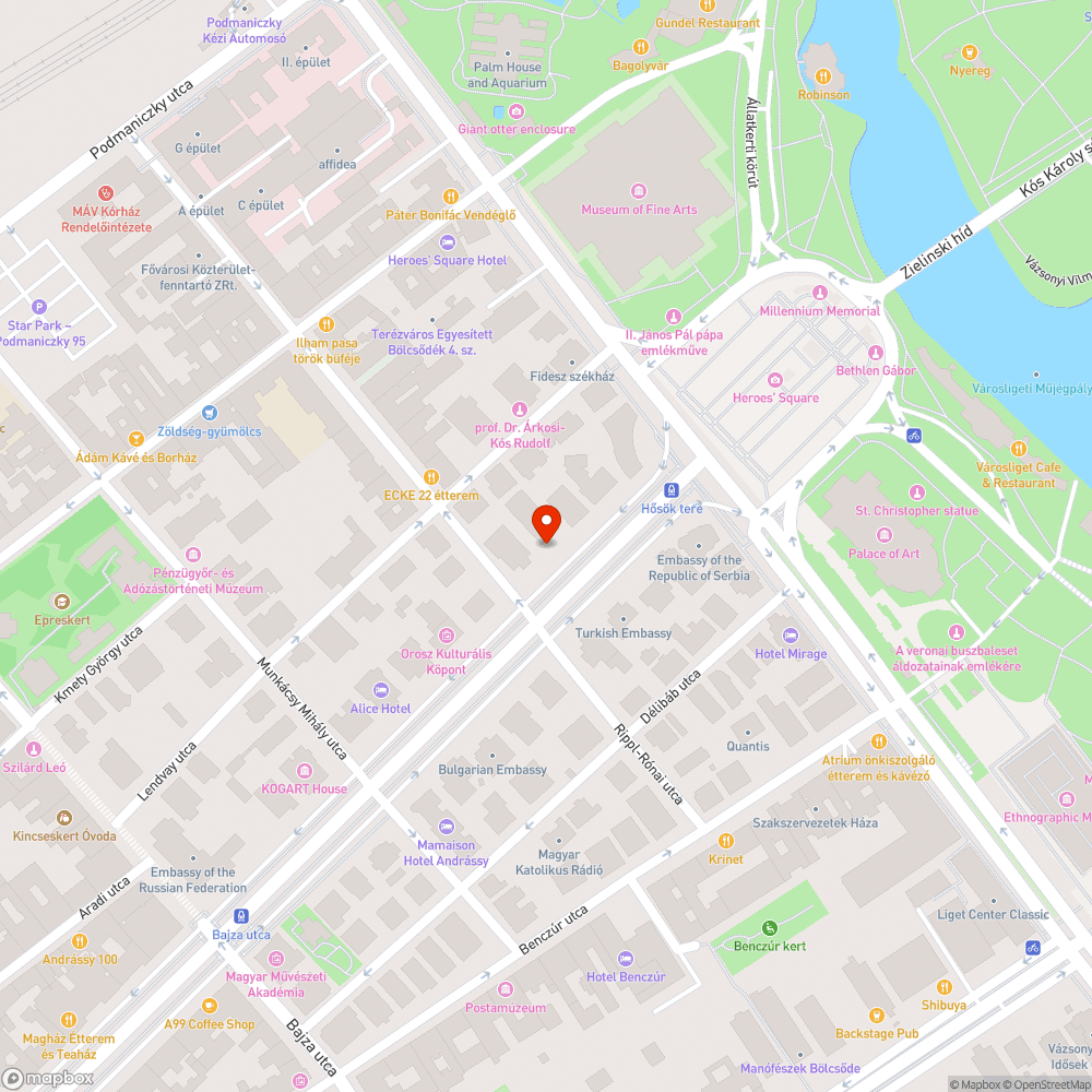 Parkoló bejelentés helye