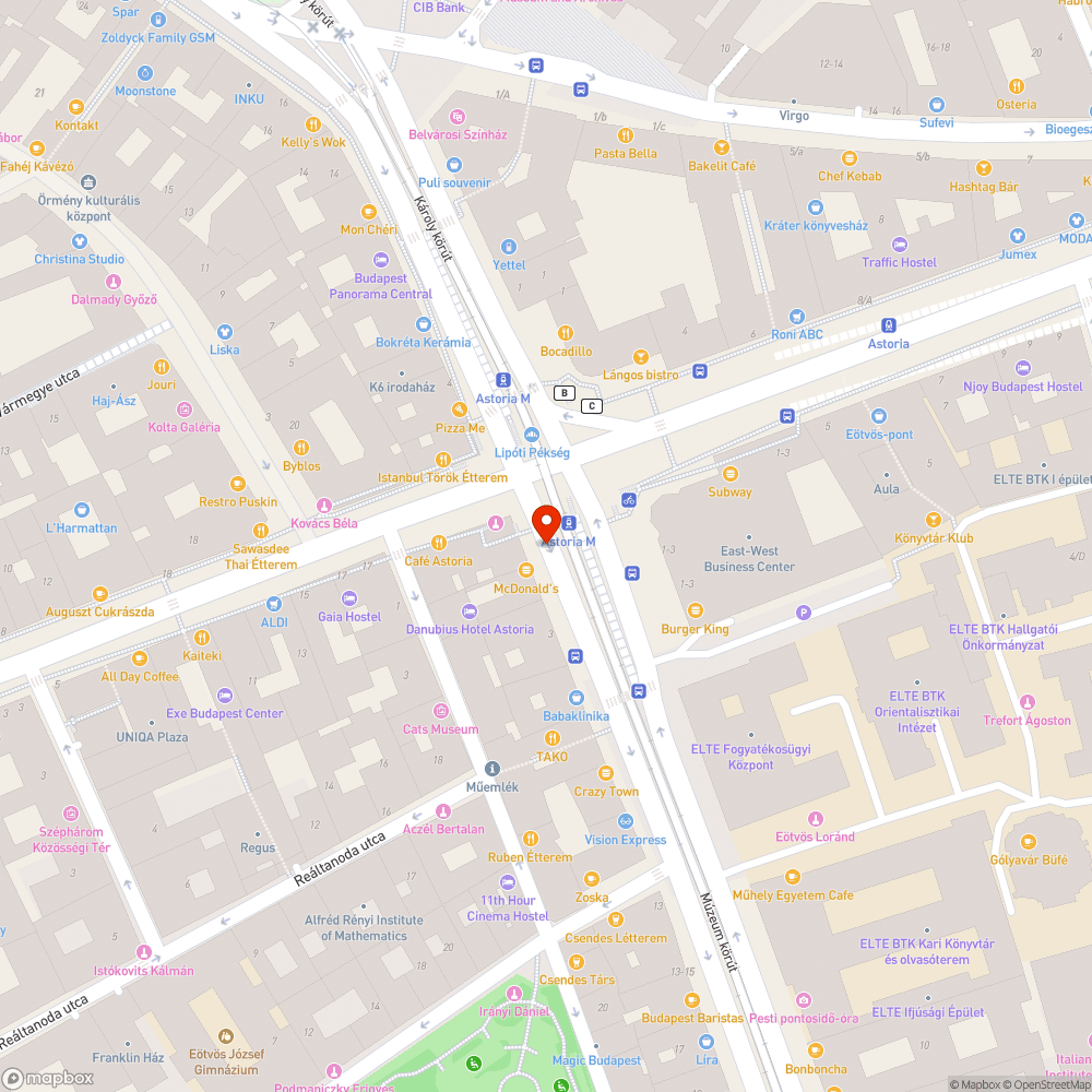 Szabálytalan parkolás az Astorian bejelentés helye