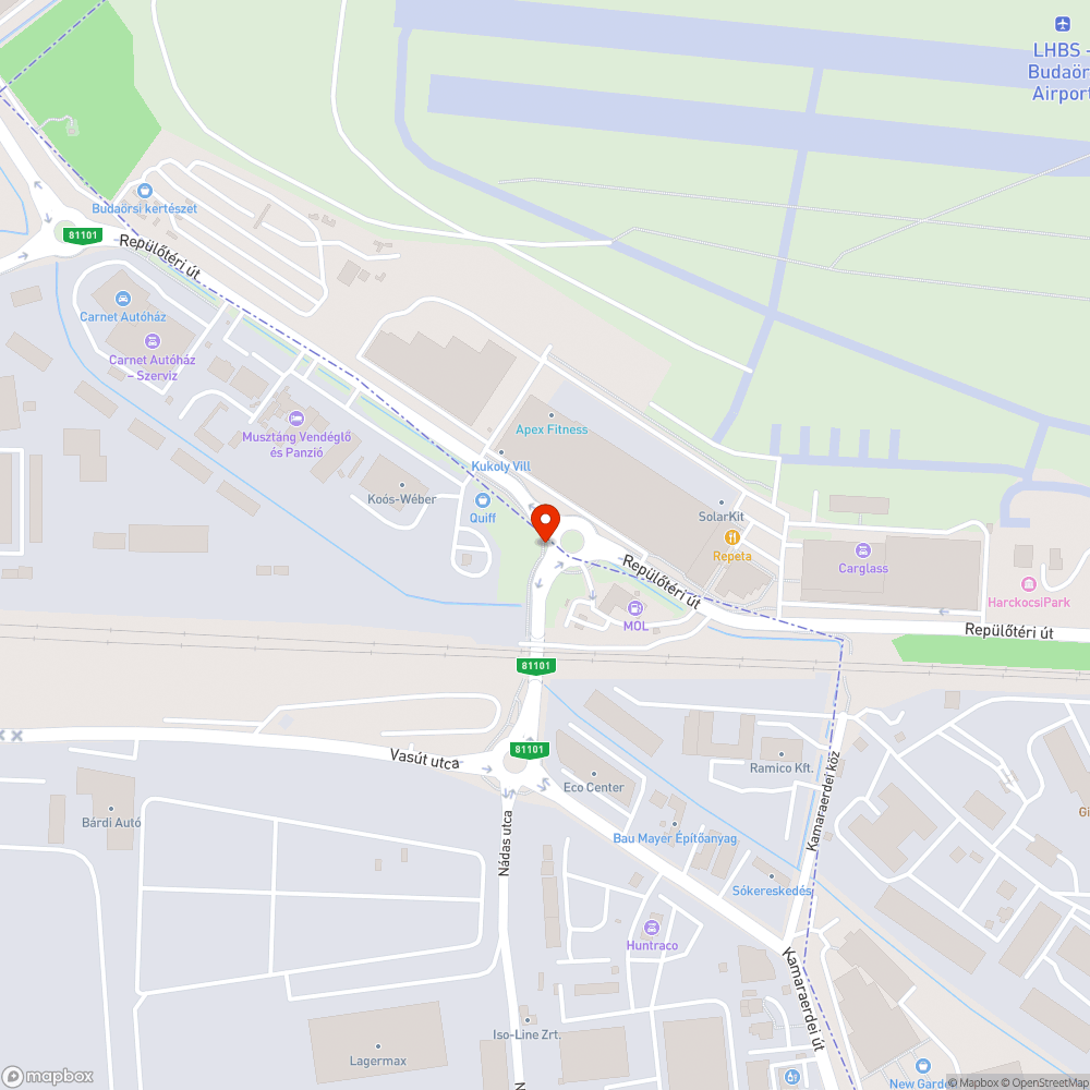 Elhagyott utánfutó bejelentés helye