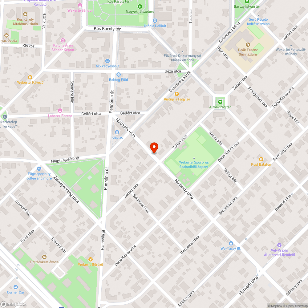 Buszmegálló üvege kitörött bejelentés helye