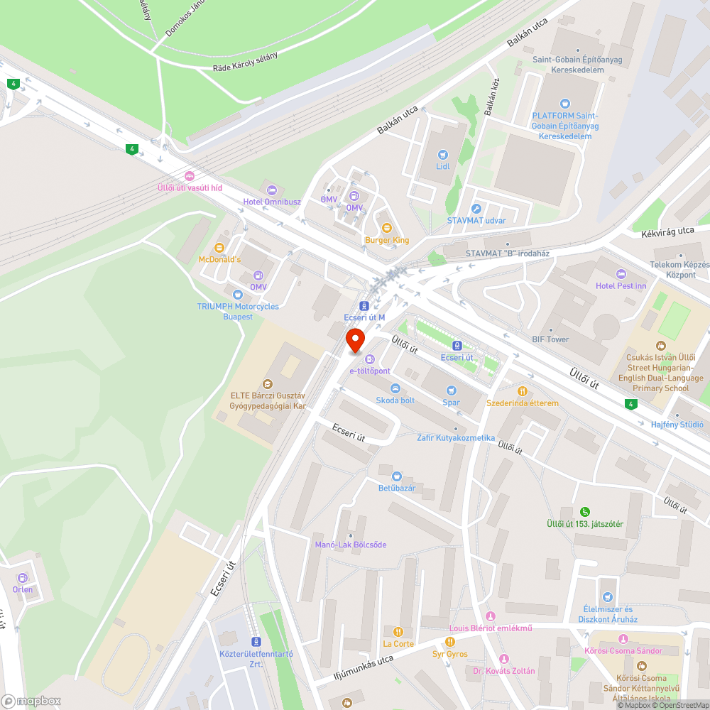 Betontuskó járda szélén bejelentés helye