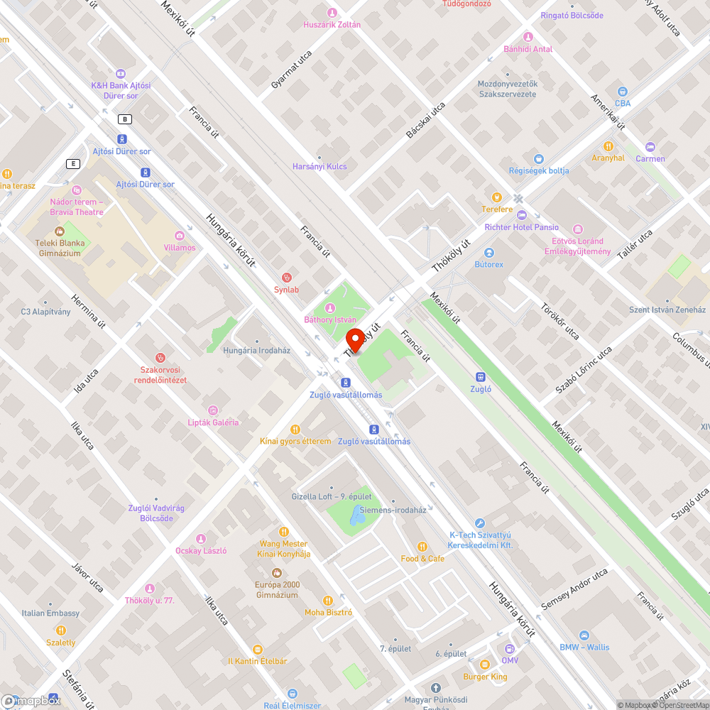 Fényterelő Zugló vasútállomás bejelentés helye