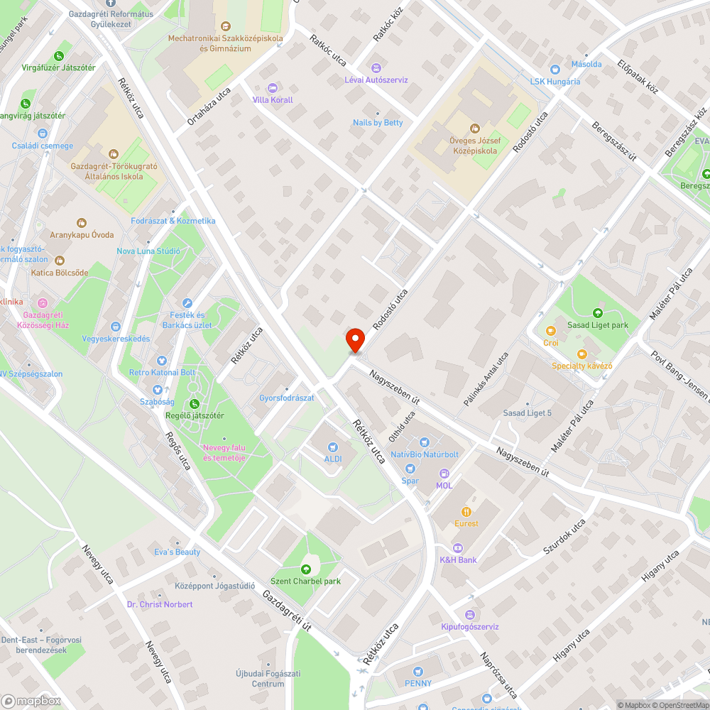 Rodostó utcai parkolás bejelentés helye