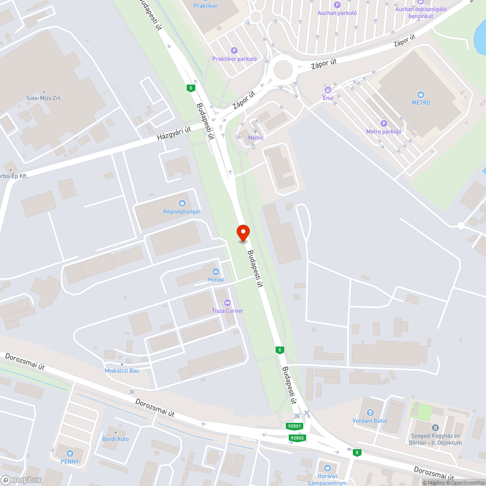 Kerékpárútból kiálló vasrudak bejelentés helye