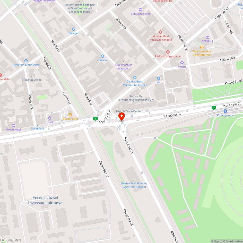 Lekopott útburkolati jel bejelentés helye