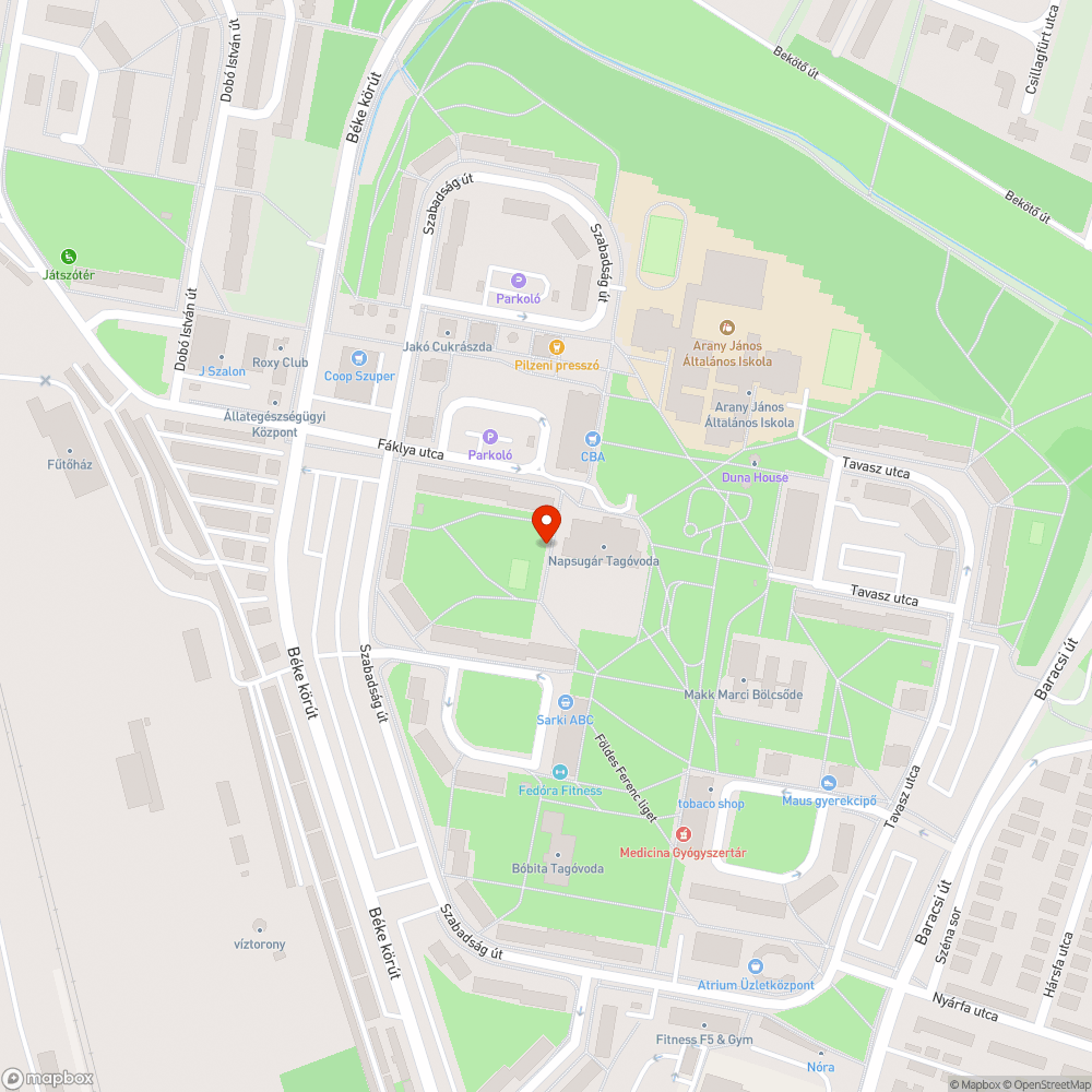 nyitott oszlopajtó bejelentés helye