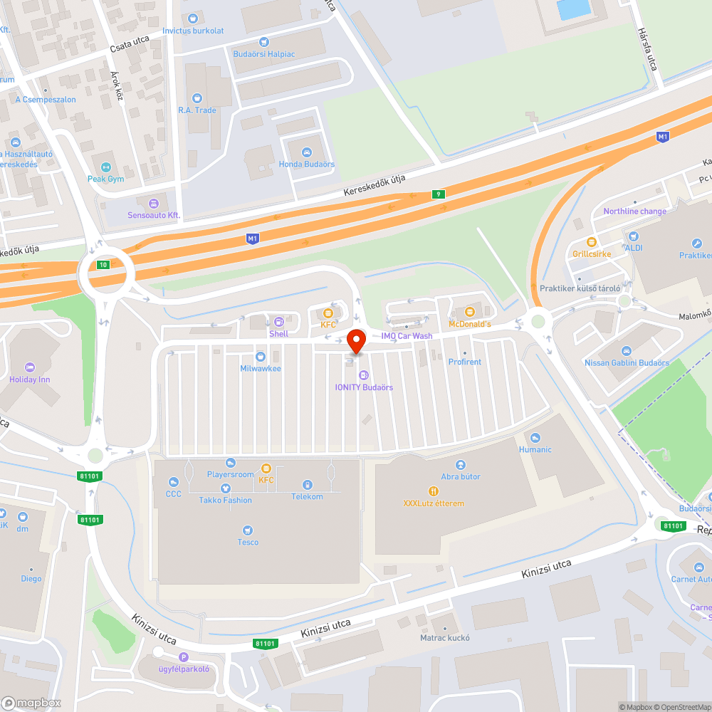 Elhagyott autók az áruház parkolójában bejelentés helye