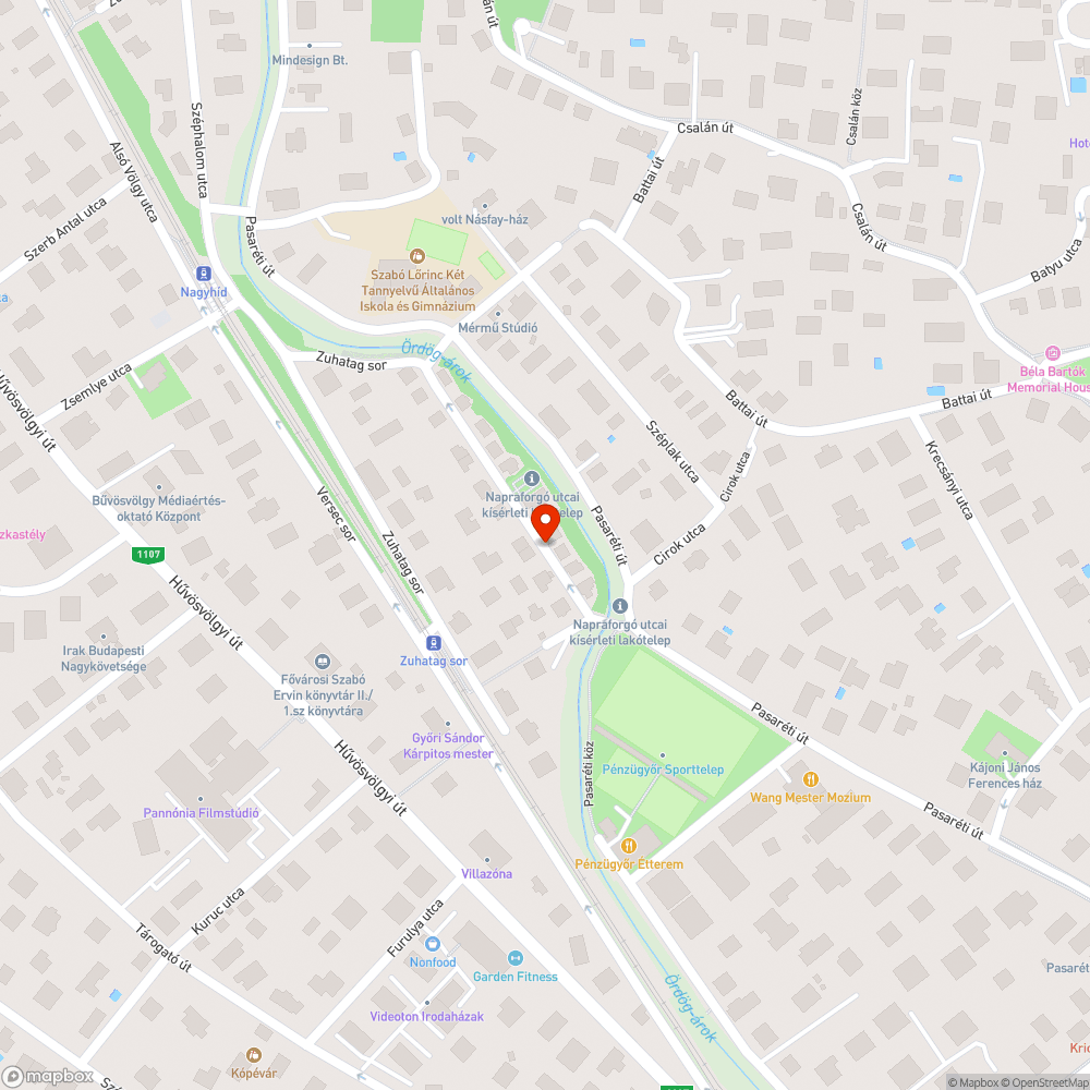 Napraforgó utca bejelentés helye