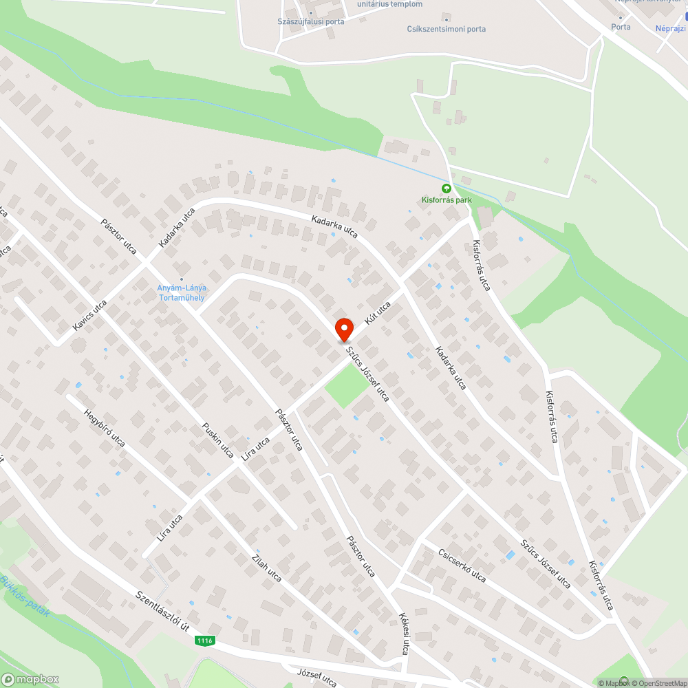 Közlekedésbiztonságra veszélyt jelentő kátyú bejelentés helye