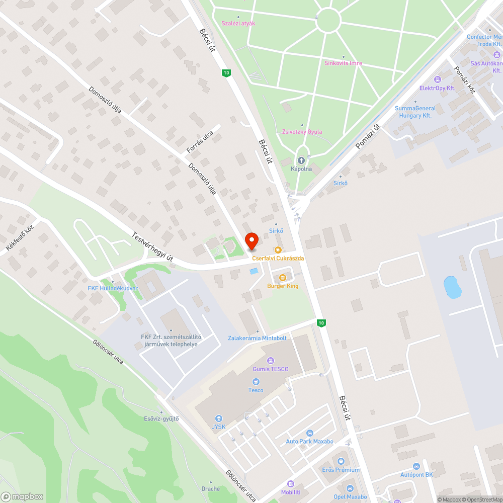 Szemét a Domoszló útján bejelentés helye