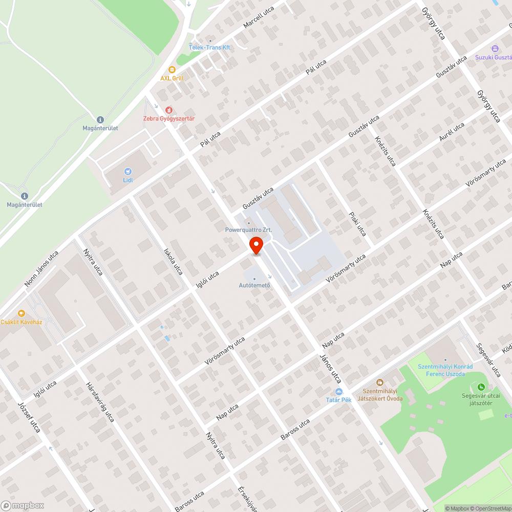 Hiányzó járda szakasz bejelentés helye