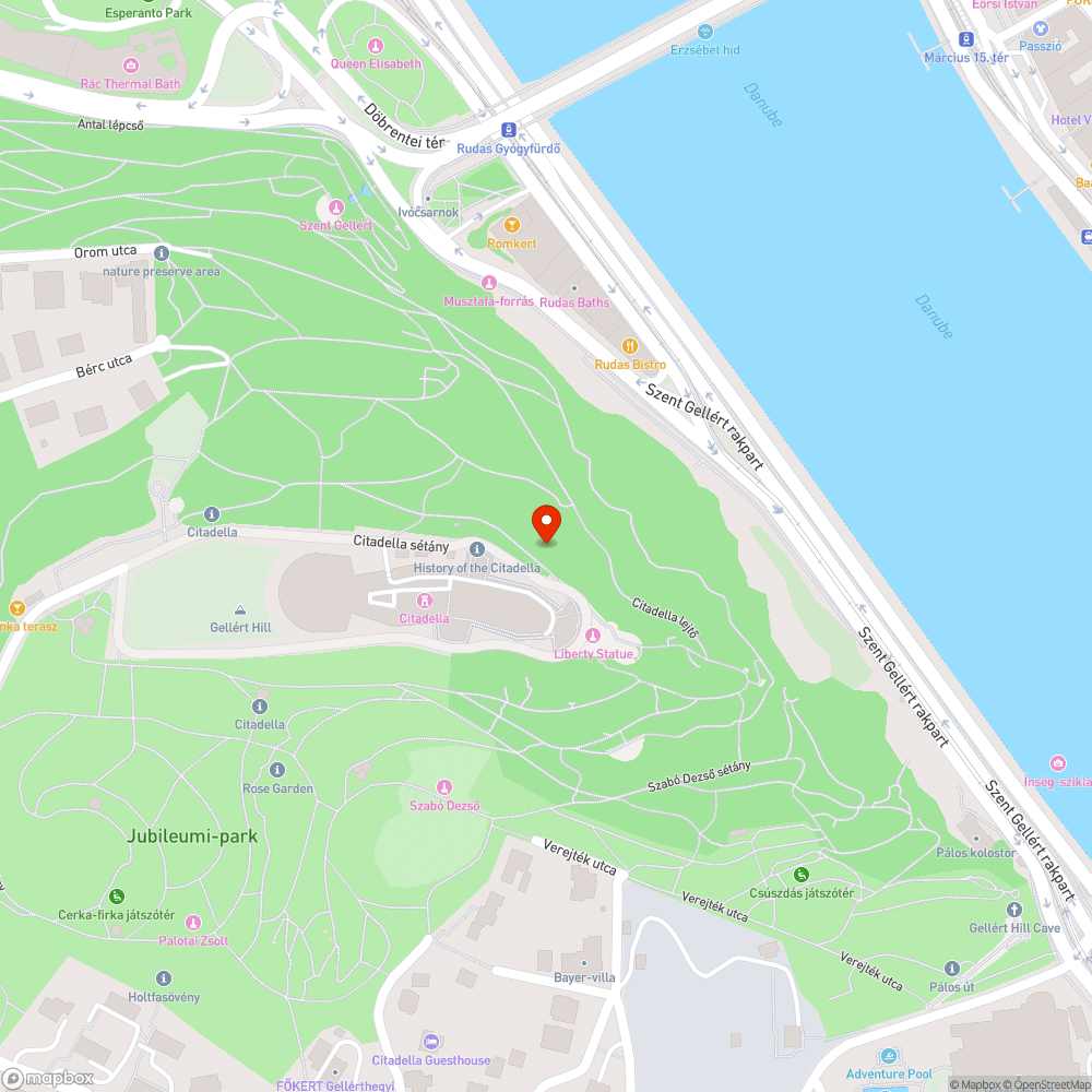 Citadella alatt szemet bejelentés helye