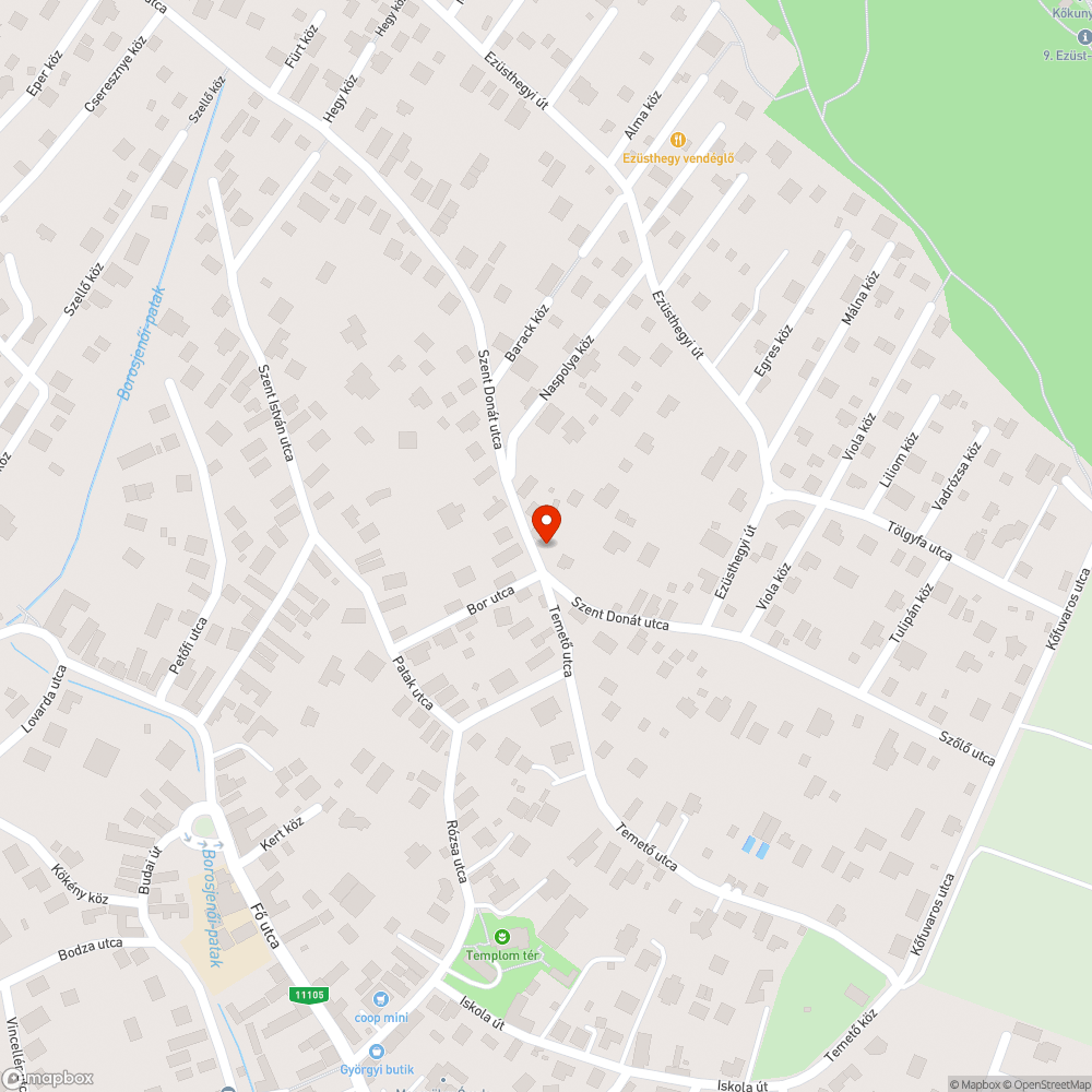 Kátyús Szent Donát utca bejelentés helye