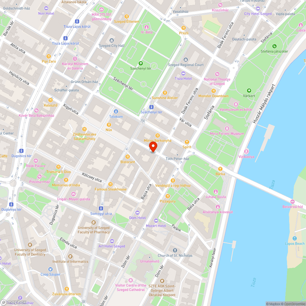 Összetört pad a belvárosban bejelentés helye