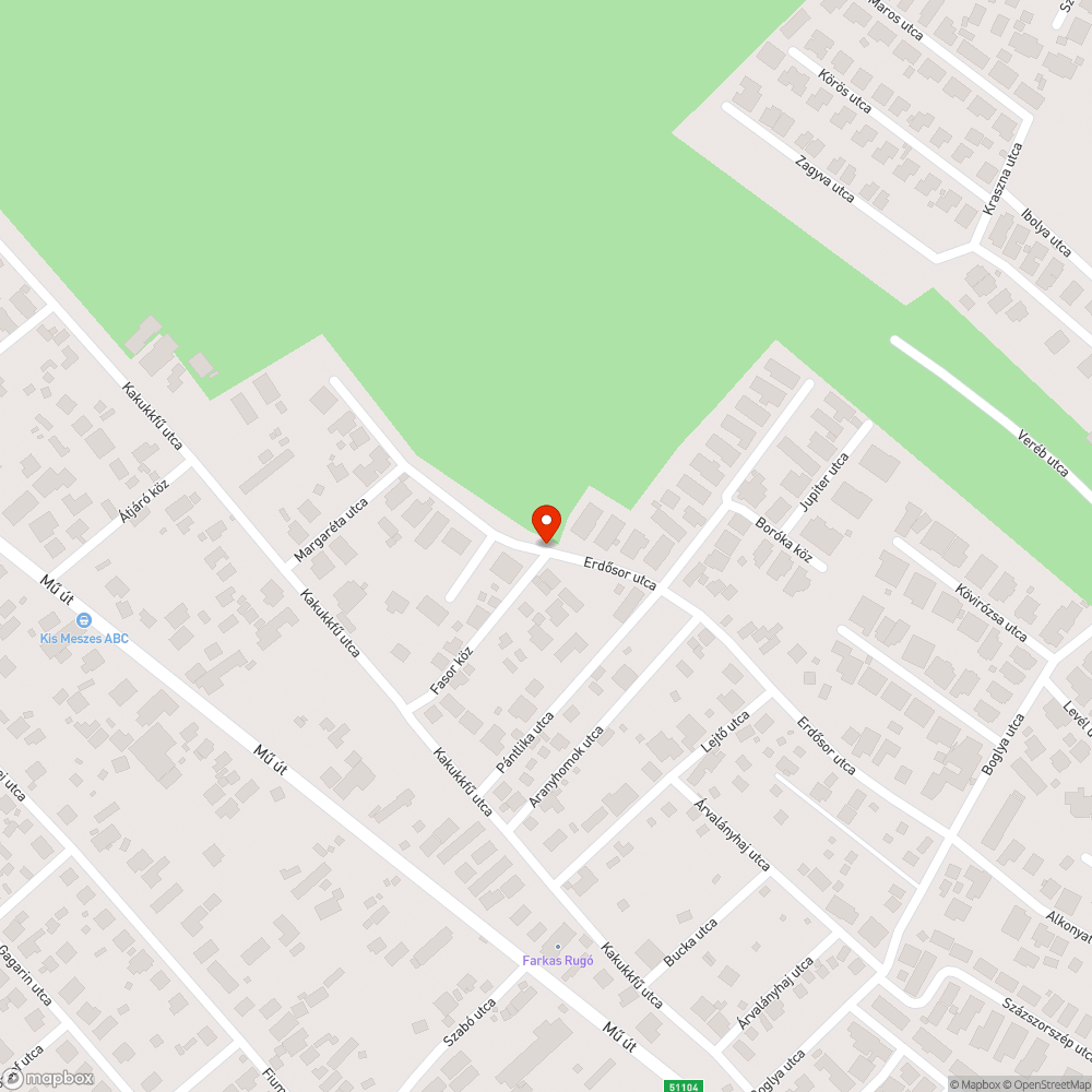 Kátyú az úton 2 bejelentés helye