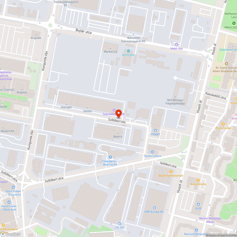 Elhagyott Golf a Szőlőkert közben bejelentés helye