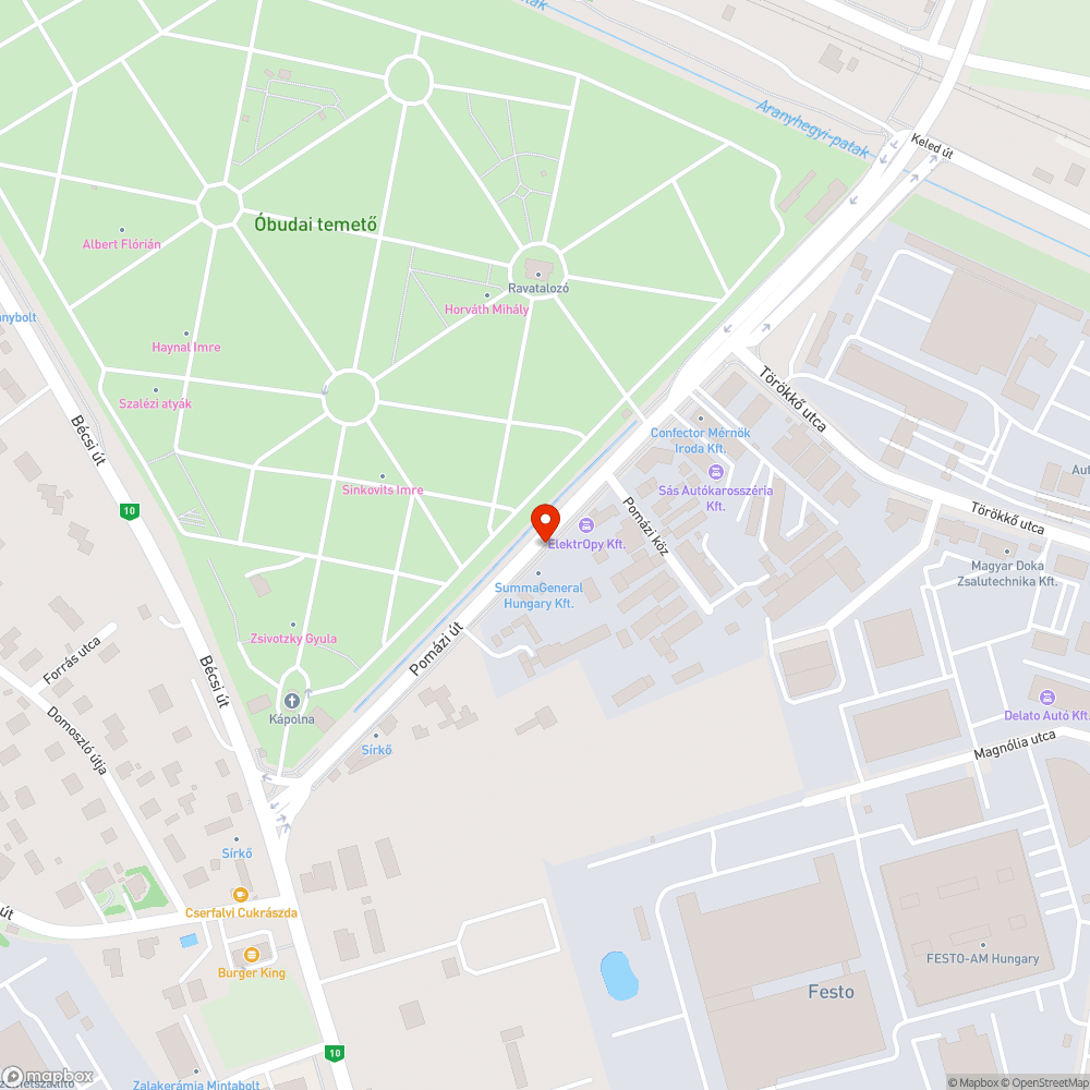 Elhagyott Kadett a Pomázi úton bejelentés helye