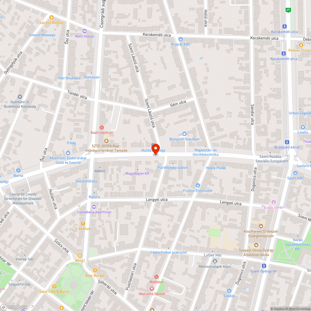 Hiányzó szemetes gyűjtőedény bejelentés helye