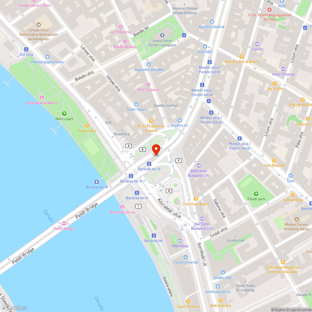 Graffitis megálló bejelentés helye