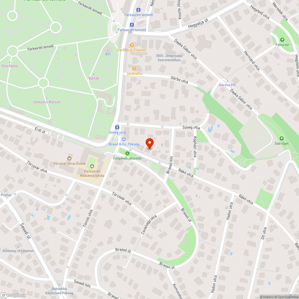 Brassó út Süveg utcai játszótér mellett bejelentés helye